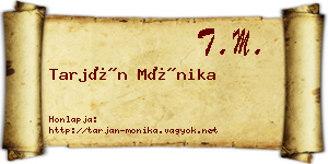 Tarján Mónika névjegykártya