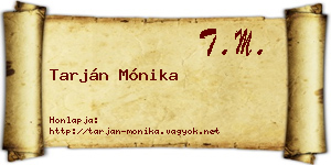 Tarján Mónika névjegykártya